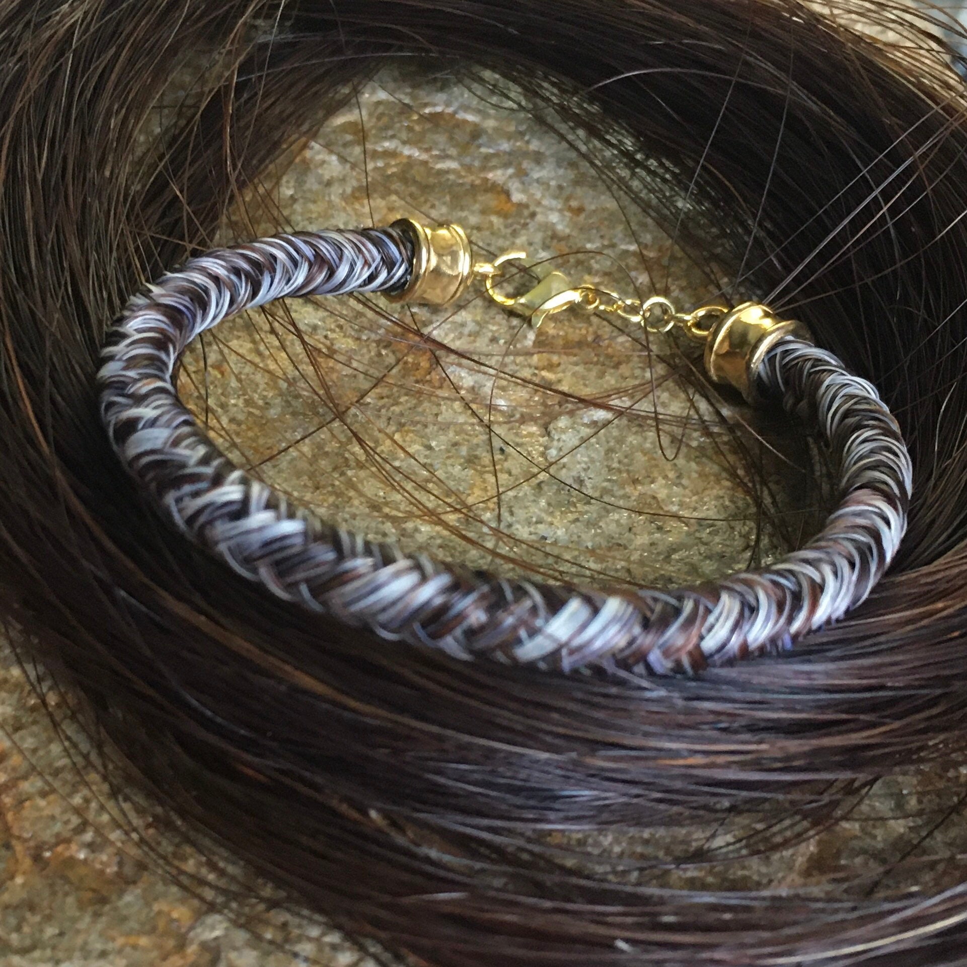 Custom Horse Hair Bracelet Horse Hair Braided around Leather Etsy