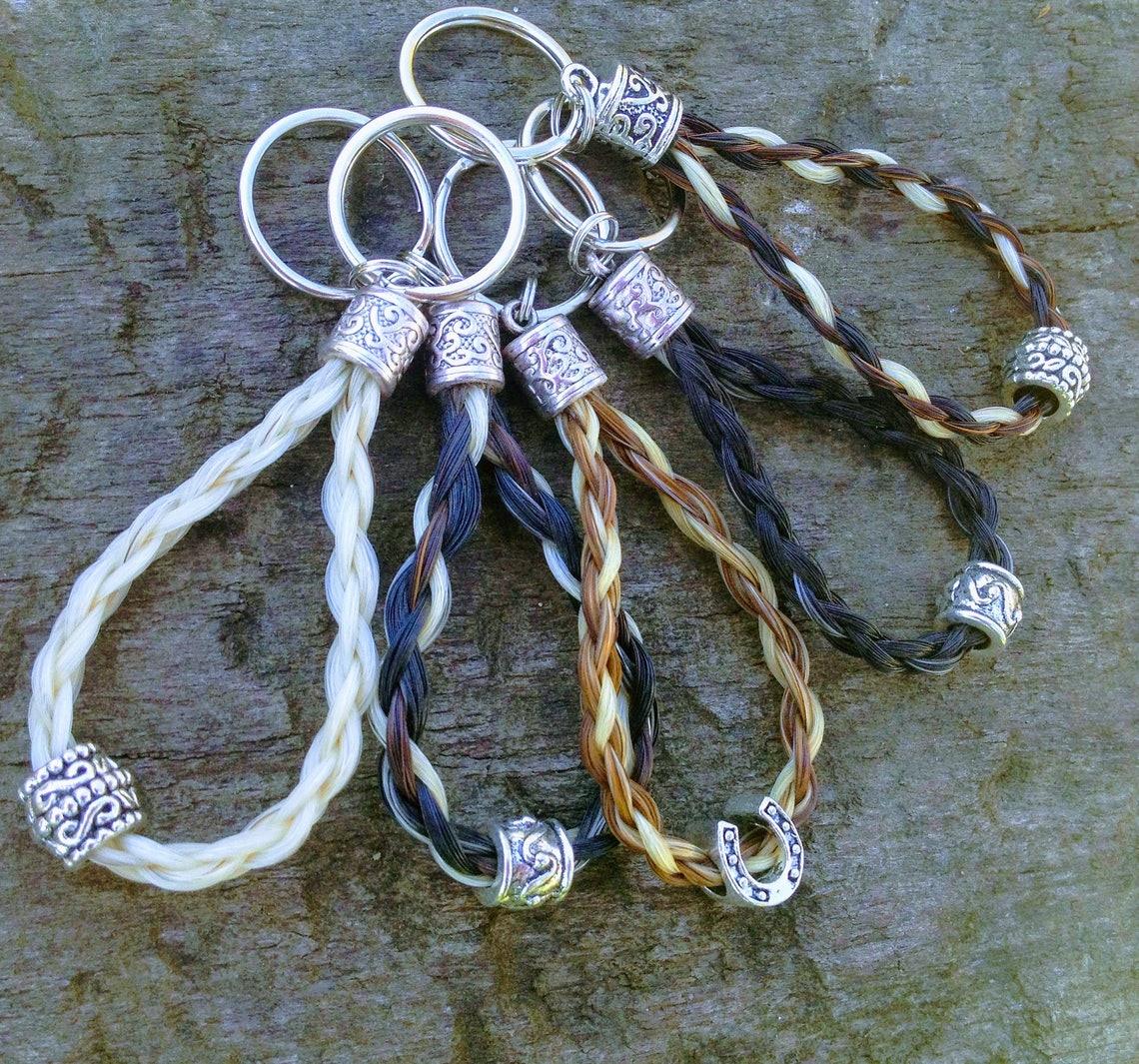 Choose Beadcustom Loop Horse Hair Key Chain Key Ring Horse Etsy