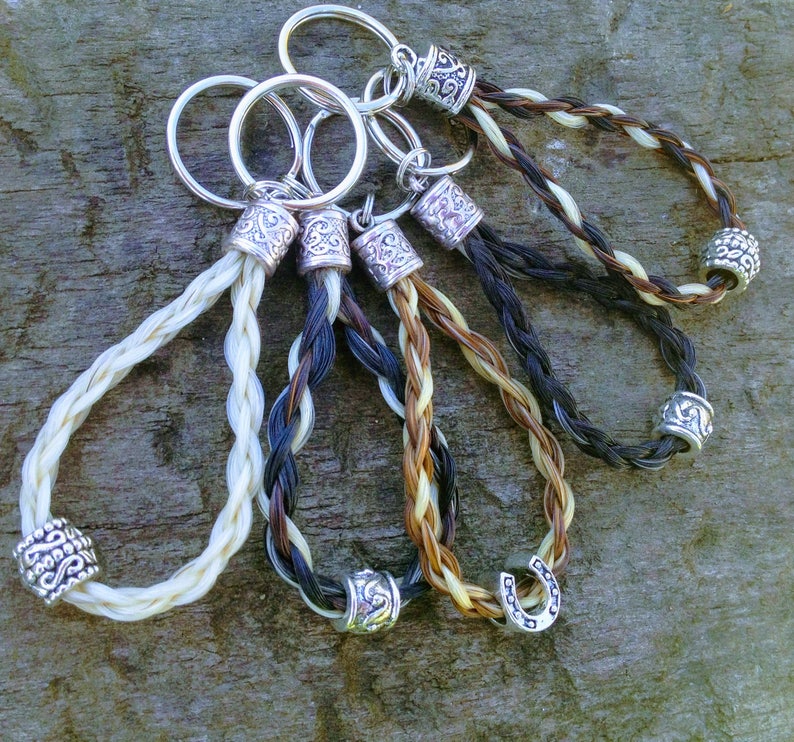 Choose Beadcustom Loop Horse Hair Key Chain Key Ring Horse Etsy