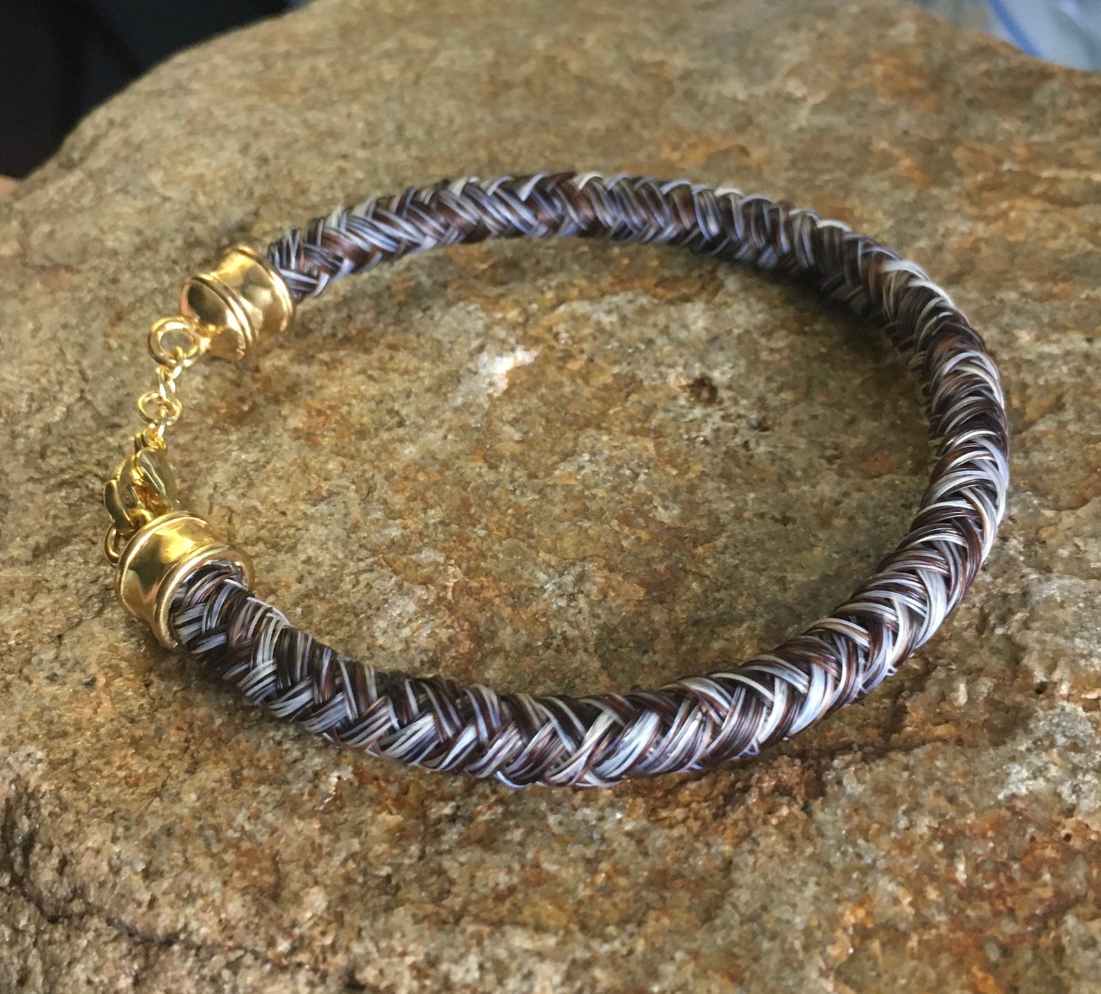 Custom Horse Hair Bracelet Horse Hair Braided around Leather Etsy