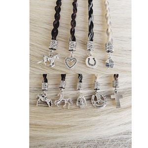 Llavero de pelo de caballo personalizado, elige el dije: corazón, caballo, herradura, llavero estilo western, en caja de regalo, recuerdo conmemorativo por la pérdida de una mascota.