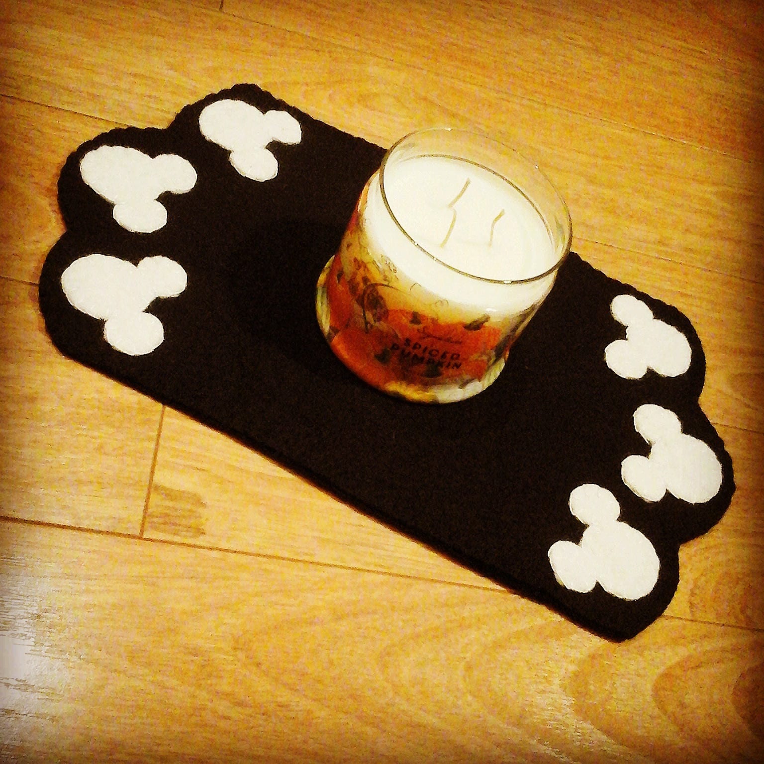 MIckey Mouse candle or table mat primitive country display Etsy