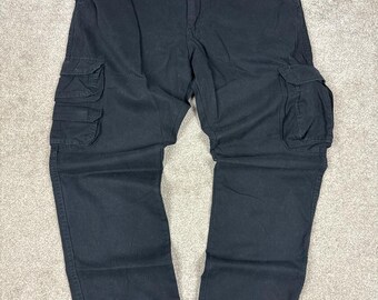 Wrangler Regular Taper Black Cargo Pants Size 38x30