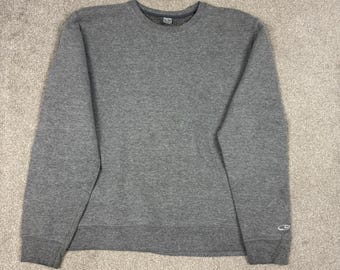 Sudadera Champion gris de cuello redondo, talla L