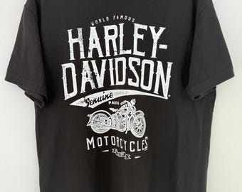 Harley Davidson Iron Steed Vacaville World Famous Genuine Parts T-Shirt Black L