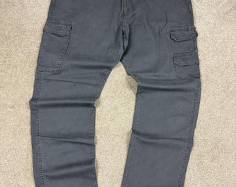 Wrangler Regular Taper Grey Cargo Trousers 40W 30L
