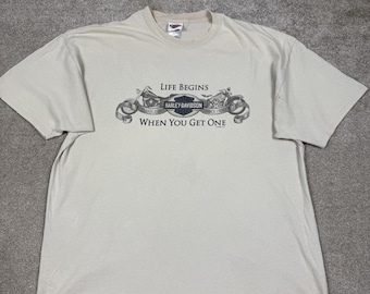 Harley-Davidson Life Begins When You Get One T-Shirt 2XL