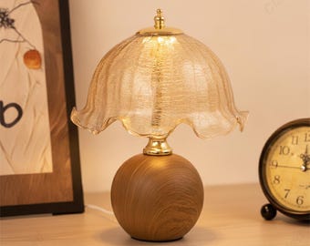 Luminária de mesa LED em vidro cerâmico para decoração de casa, luz de destaque para ambientes internos, como escritório, mesa de cabeceira, iluminação ambiente, estilo inovador.