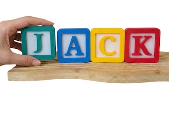 Blocchi con lettere personalizzati in stile Toy Story / Regalo personalizzato per neonati / Decorazioni per la cameretta stampate in 3D