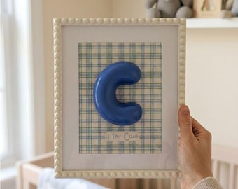 Cornice con lettere 3D personalizzata / Decorazione per cameretta con nome personalizzato / Regalo per la camera di un bambino