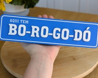 Insegna brasiliana Borogodó / Decorazione divertente con slang brasiliano / Regalo per espatriati brasiliani