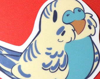 Friendly Parakeet: 3" Vinyl Sticker