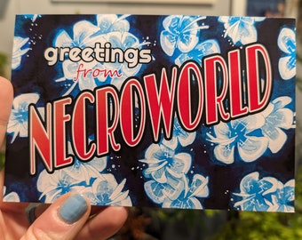 Welcome to Necroworld Postcard