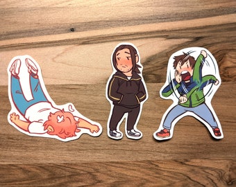 KazeTsuyo Prince Haiji and Nicochan 3" Vinyl Stickers!