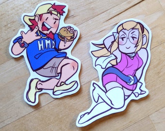 Viewtiful Joe and Silvia 3" Stickers