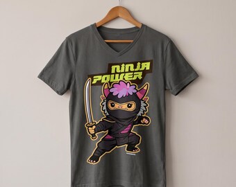 忍者猫PNG | 忍者パワー昇華デザイン | 剣を持ったかわいい戦士キャラクターのクリップアート | Tシャツプリントデザイン | デジタルダウンロード