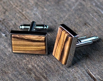 5th Anniversary, Gift for man, Wooden Cufflinks, holly olive Wood, OLIVE Wood Cufflinks, GROOM GIFT, 5 Year Anniversary Gift, birthday gift