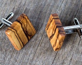 OLIVE Wood cufflinks, wood cufflinks, Gift for man, WOODEN CUFFLINKS, wedding cufflinks, Groom gift, groomsmen gift, gift for him