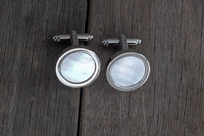 Mother of Pearl CUFFLINKS Wedding Cufflinks Mens Cufflinks Etsy