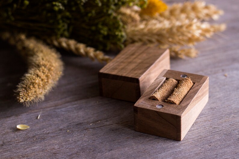 walnut wood RING box, Marry me Engagement Ring Box, Proposal walnut wood Ring Box, Custom Engagement Ring Box, engagement wooden ring box image 2