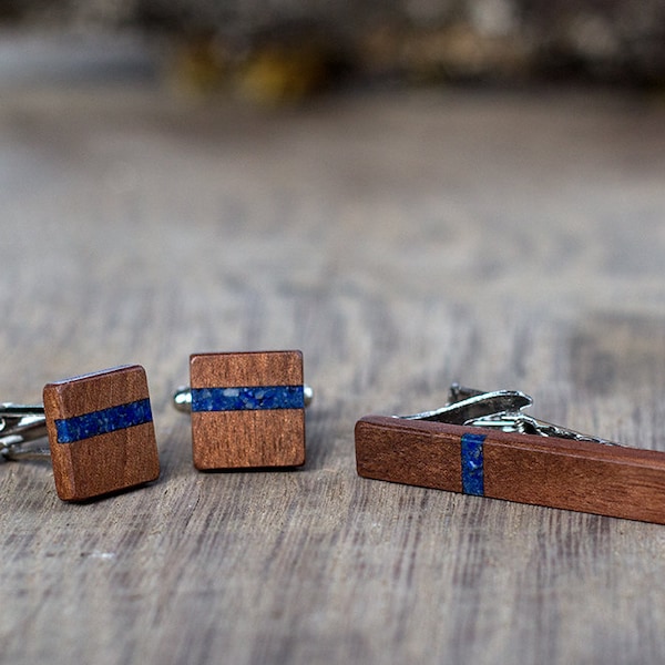 cufflink tie bar set