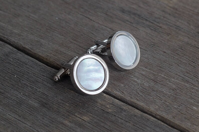 Mother of Pearl CUFFLINKS Wedding Cufflinks Mens Cufflinks Etsy