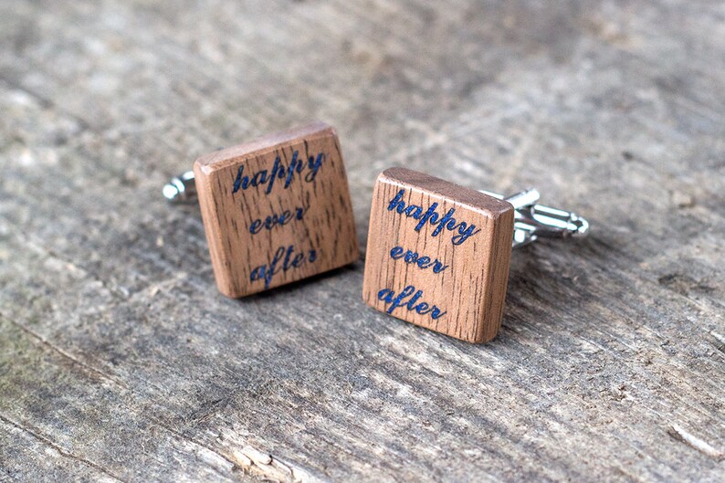 Gift for Groom Personalized Cufflinks Wedding Wood Cuff Etsy
