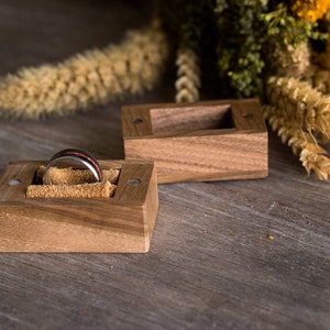 walnut wood RING box, Marry me Engagement Ring Box, Proposal walnut wood Ring Box, Custom Engagement Ring Box, engagement wooden ring box image 9