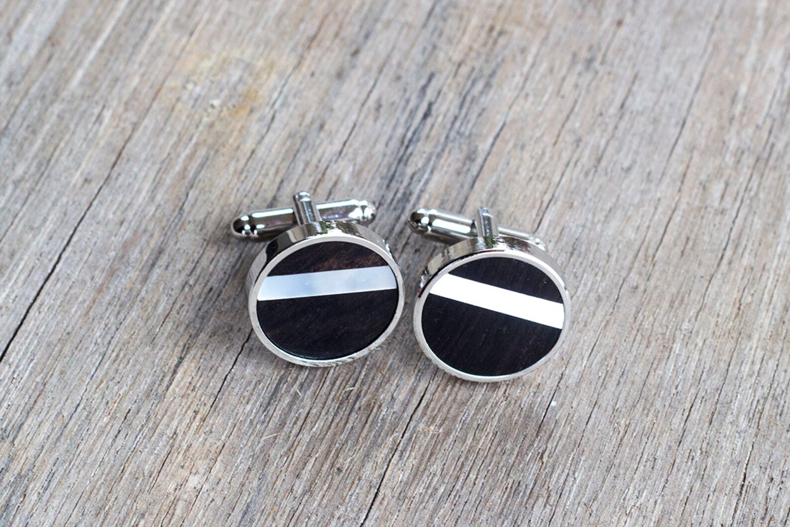 Wooden Cufflinks Tuxedo Shirt Stud Set African Black Wood Etsy