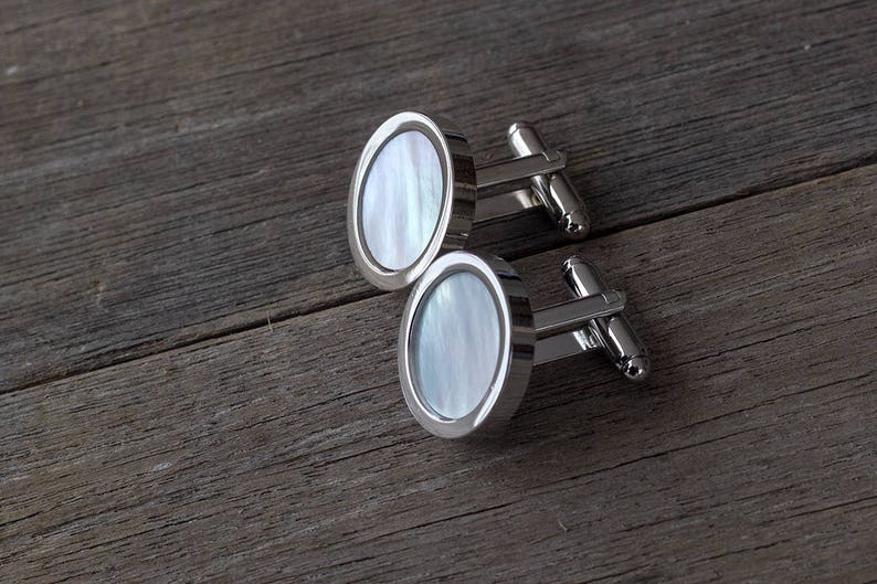 Mother of Pearl CUFFLINKS Wedding Cufflinks Mens Cufflinks Etsy