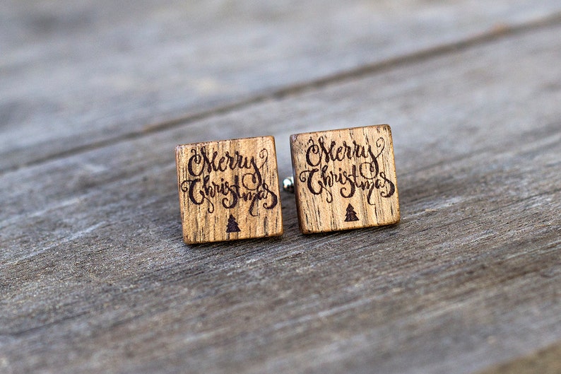 Men's Christmas Gift Cufflinks Christmas Cufflinks Merry Etsy