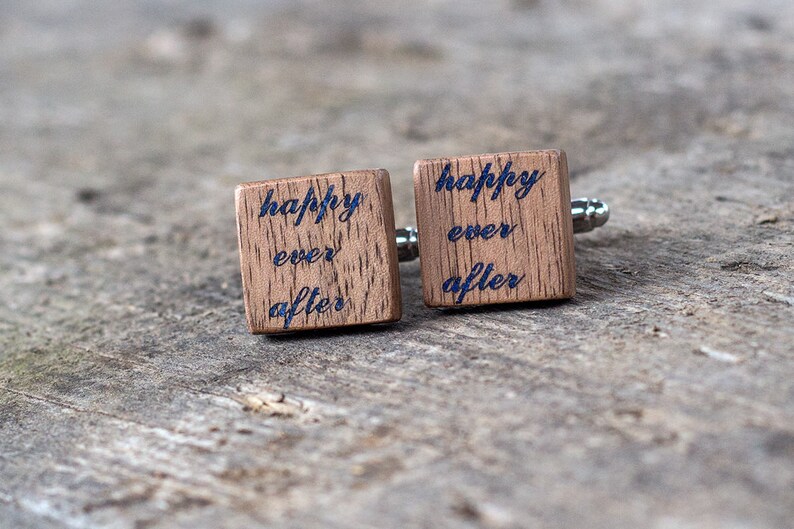 Gift for Groom Personalized Cufflinks Wedding Wood Cuff Etsy