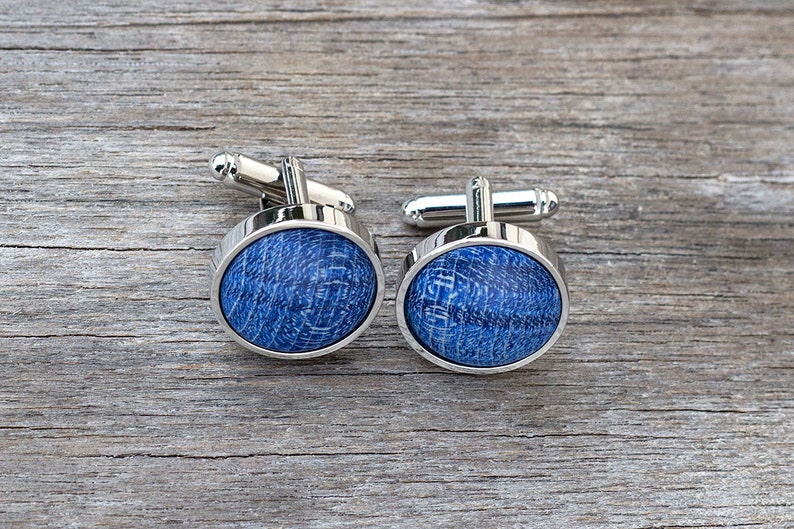 Blue Cufflinks Gift for Men Mens Cufflinks Wedding Etsy UK