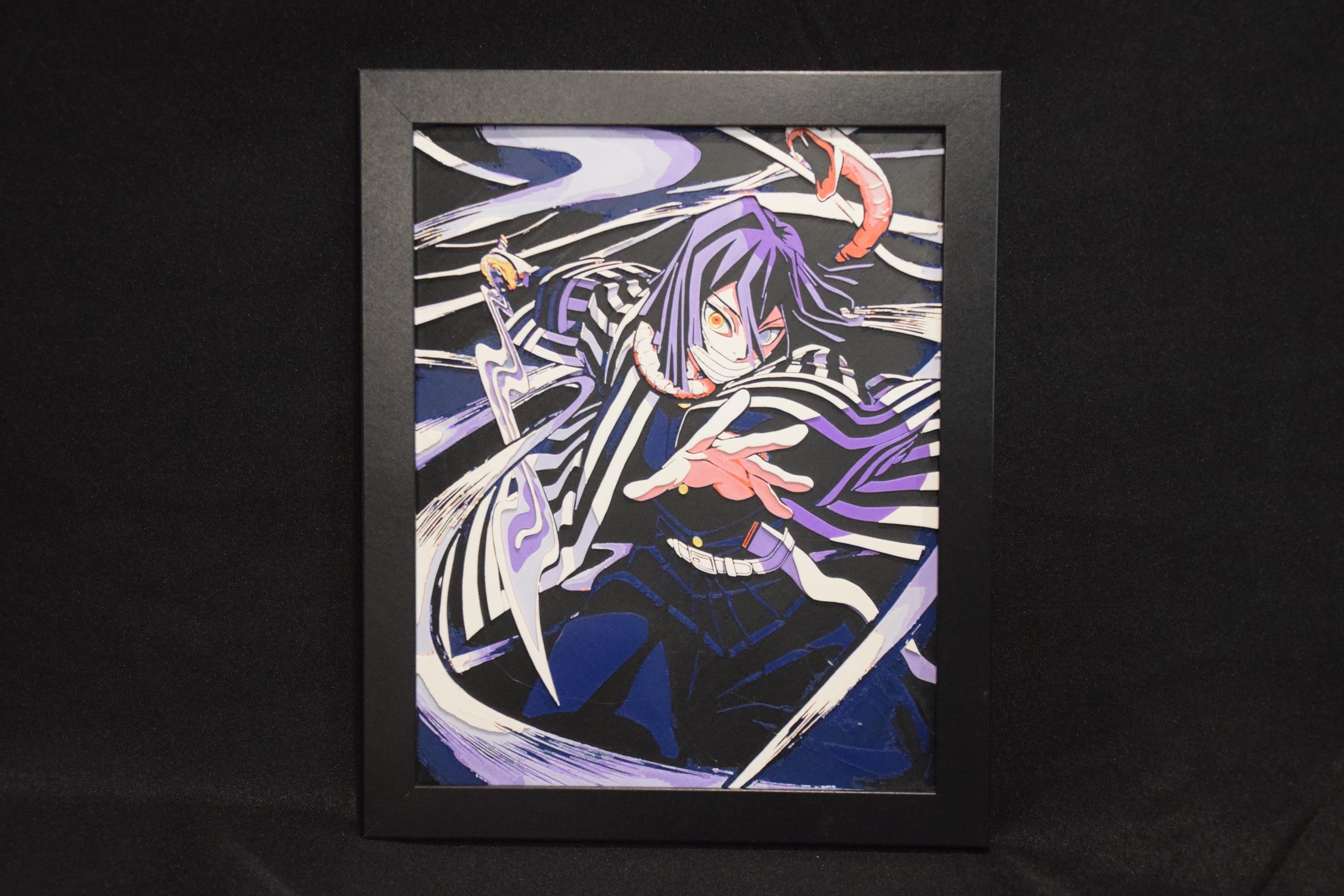 Custom Lean Hashira Obanai Iguro Serpent Hashira Demon Slayer Custom Made 3D Printed 8x10 ...