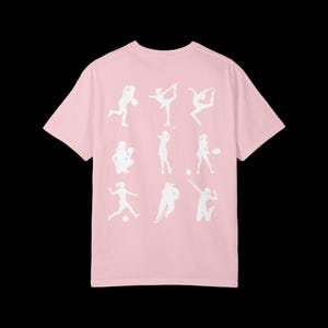 iedereen kijkt naar sport-T-shirt voor dames | Dames Sports Silhouette Feminism PWHL WNBA NWSL-T-shirt afbeelding 4