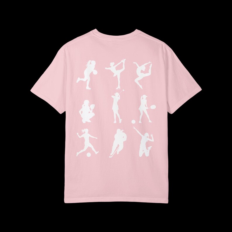 iedereen kijkt naar sport-T-shirt voor dames | Dames Sports Silhouette Feminism PWHL WNBA NWSL-T-shirt afbeelding 4