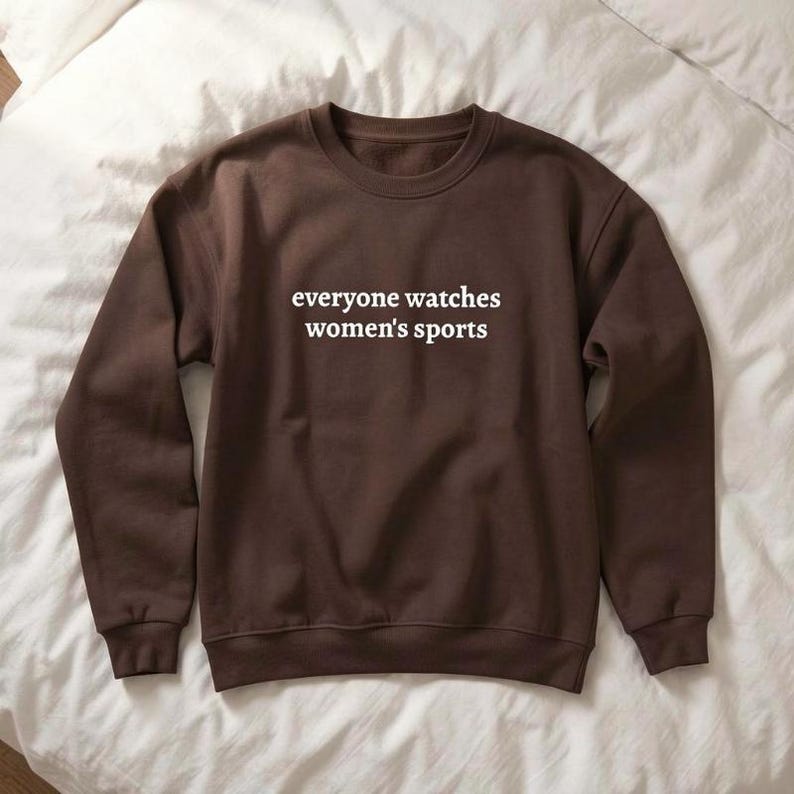 Embroidered Everyone Watches Womens Sports WNBA PWHL NWSL Crewneck Sweatshirt image 2
