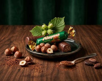 Roshen Lishchyna Hazelnut Chocolate Candies | Ukrainian Snack Box Addition | Authentic Ukraine Sweets | Care Package Gift