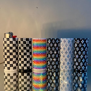 Reusable Rhinestone Lighter Case Pattern Collection