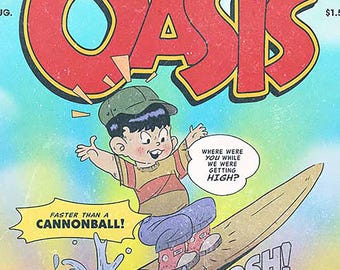 Champagne Supernova Comic Book Print