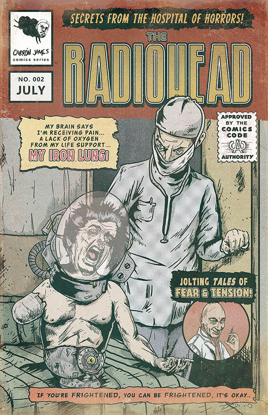 Radiohead My Iron Lung Comic Book Print Etsy