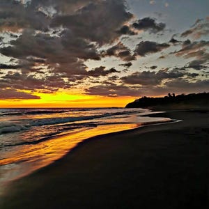 Costa Rica Sunset Beach Photography – Tropical Ocean Wall Art