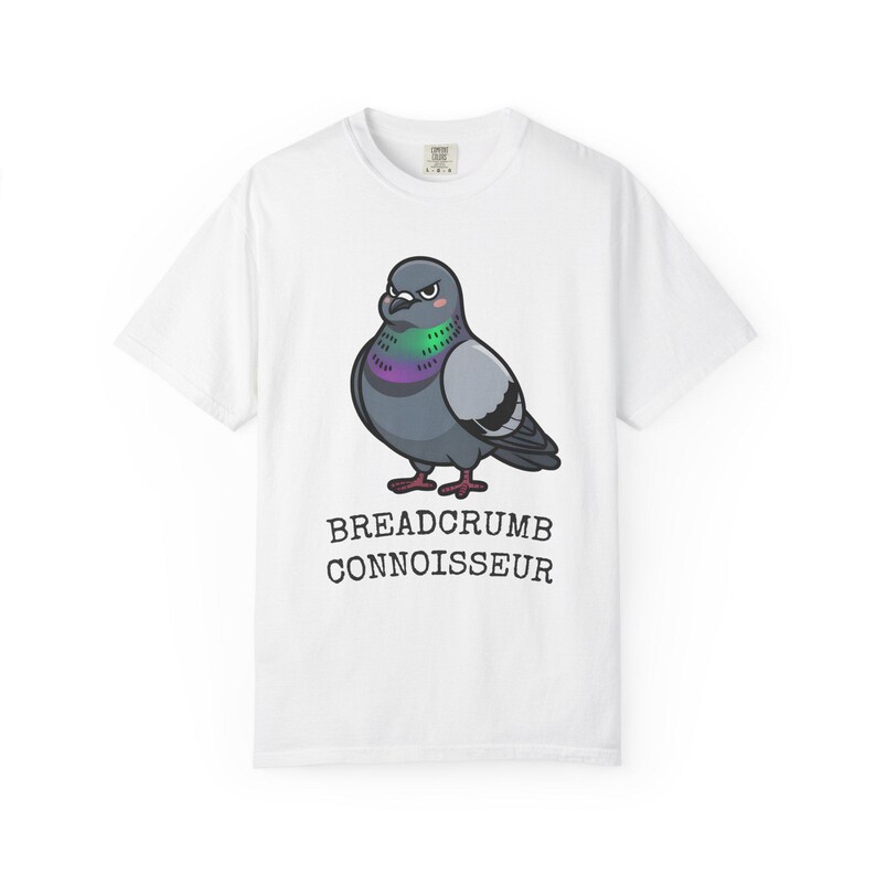Comfort Colors® Pigeon Shirt, Breadcrumb Connoisseur Tee, Birds Arent Real Meme Gift, Sarcastic Rock Dove Shirt, Trending Tee image 6