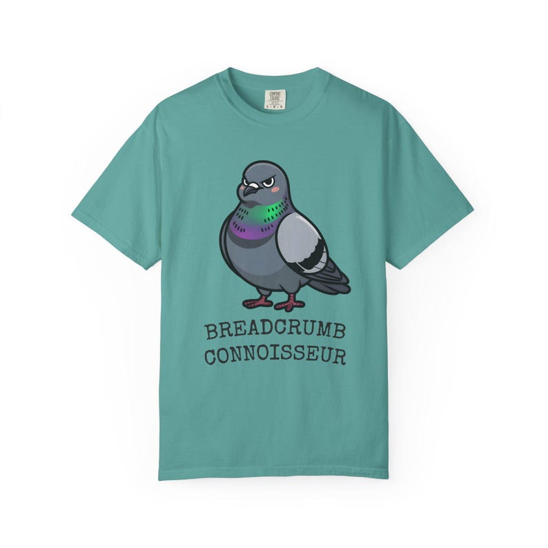 Comfort Colors® Pigeon Shirt, Breadcrumb Connoisseur Tee, Birds Arent Real Meme Gift, Sarcastic Rock Dove Shirt, Trending Tee image 9