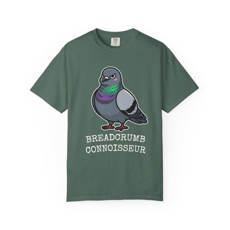 Comfort Colors® Pigeon Shirt, Breadcrumb Connoisseur Tee, Birds Arent Real Meme Gift, Sarcastic Rock Dove Shirt, Trending Tee image 8