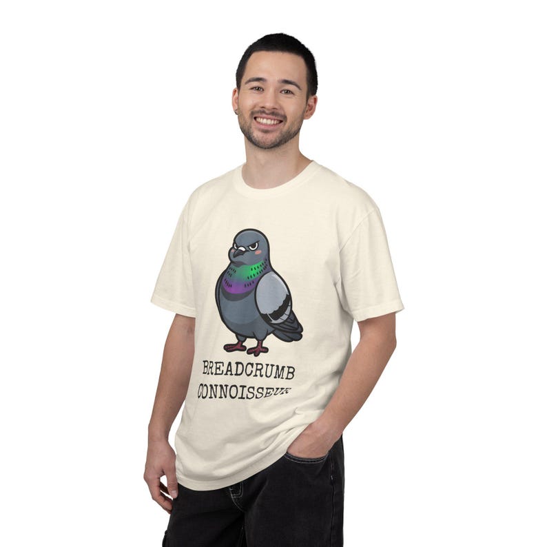 Comfort Colors® Pigeon Shirt, Breadcrumb Connoisseur Tee, Birds Arent Real Meme Gift, Sarcastic Rock Dove Shirt, Trending Tee image 4