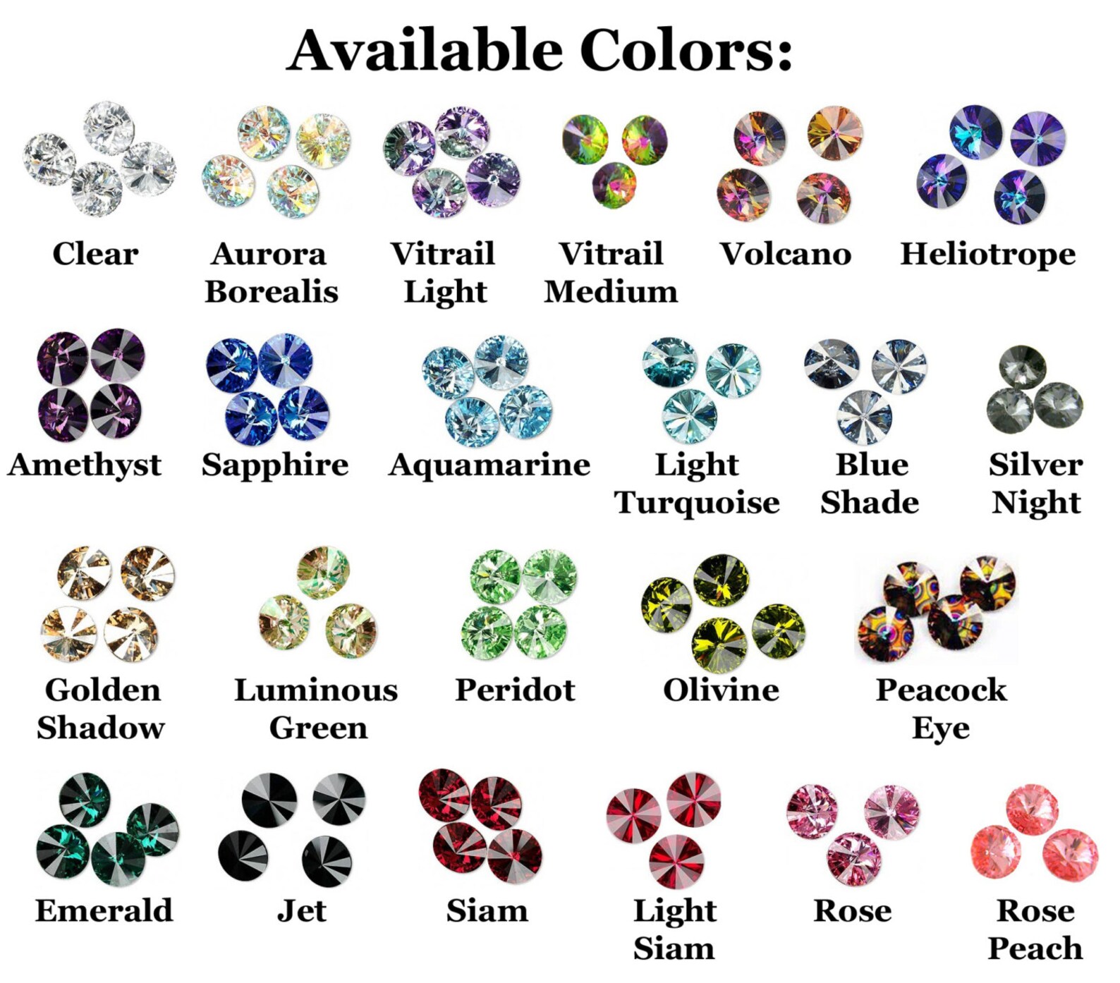 14mm Swarovski Crystal Heliotrope Rhinestone Rivoli Bracelet - Purple ...