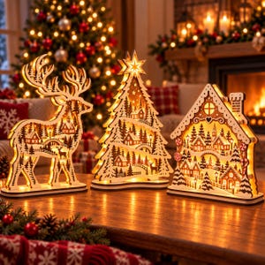Weihnachtsbaum holz led