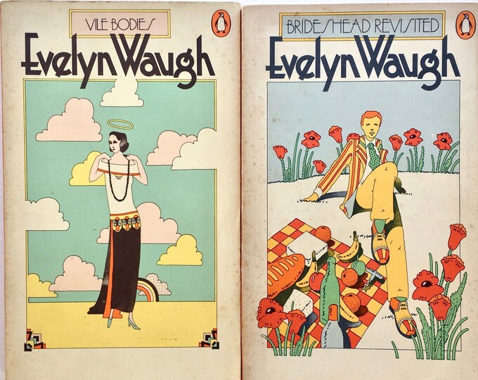 2 Books by Evelyn Waugh Vile Bodies & Brideshead Revisited