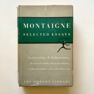 Montaigne: Selected Essays - Modern Library Edition Vintage Hardcover Book